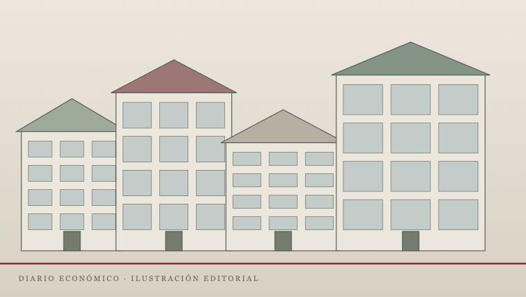 Ilustración editorial propia sobre vivienda